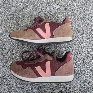 Veja Pixel Sneakers Shoes  Burgundy Dried Petal Size 6